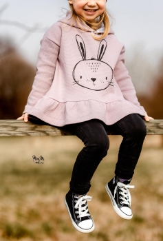 Waffelstrick Jersey - Altrosa -