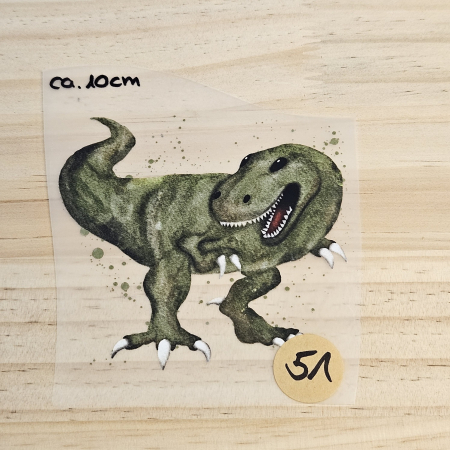 #51_Bügelbild - Dino - ca. 10cm - BWARE - *40% Rabatt = 1,49€*