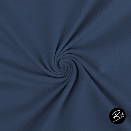 Jersey - 100% Baumwolle - original T-Shirt Stoff - #jeansblau