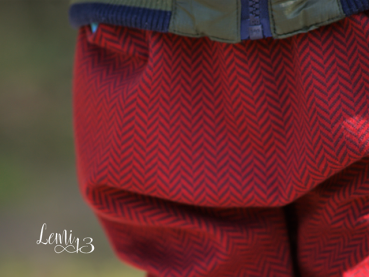 Bio-Strickjacquard von Stoffonkel Jacquard Fischgrät Petrol