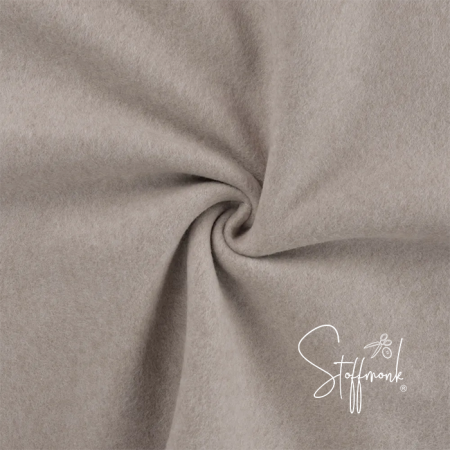 BIO Baumwollfleece - 100% Bio-Baumwolle - Taupe Melange -