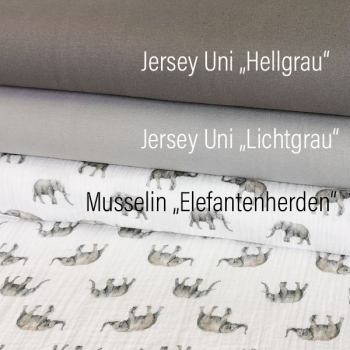 Baumwoll Jersey Lichtgrau Uni