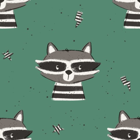 " Bandit Racoon - Green "  --- Stoffart wählbar --