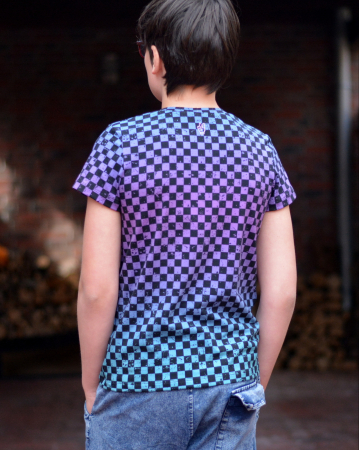 Karogrunge  #Purple/Türkis/Schwarz - Bio Jersey