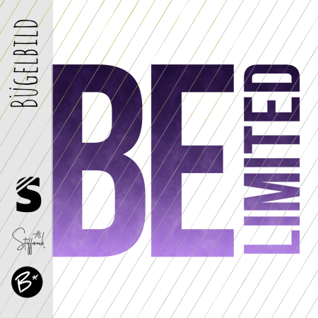 Bügelbild -  " BE LIMITED  #lila "