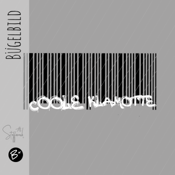 Bügelbild - " Barcode - coole Klamotte "