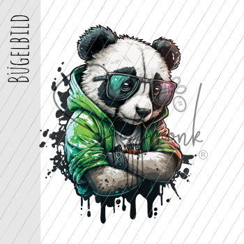 Bügelbild - "Cool Panda"