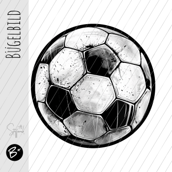 Bügelbild - " Fussball (alleine) "