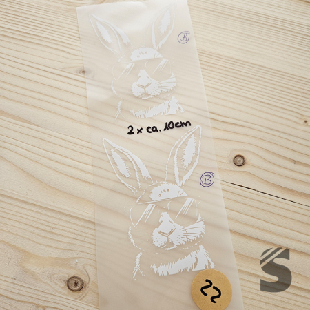 Bügelbild B-WARE! - 2er SET  - längste Seite JE ca. 10cm   - #BB_R 22