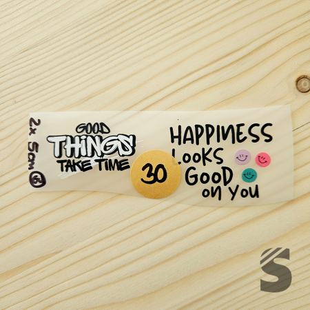 Bügelbild B-WARE! - 2er SET  - längste Seite JE ca. 5cm   - #BB_R 30