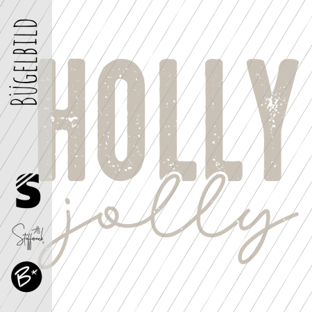 Bügelbild -  " HOLLY jolly - Konfetti #beige "