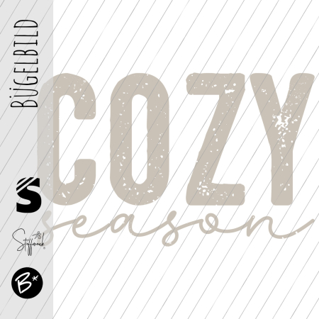 Bügelbild -  " COZY season #beige Konfetti "