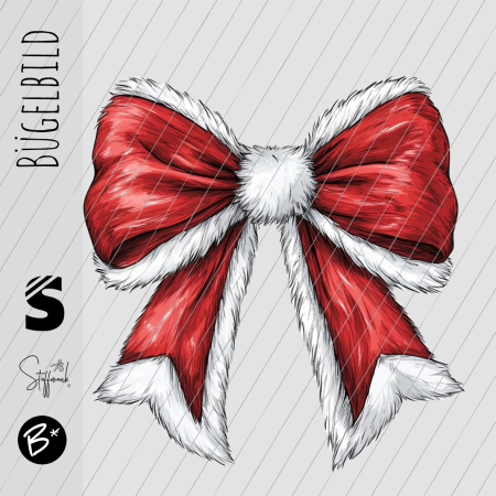 Bügelbild -  " Schleife #rot "