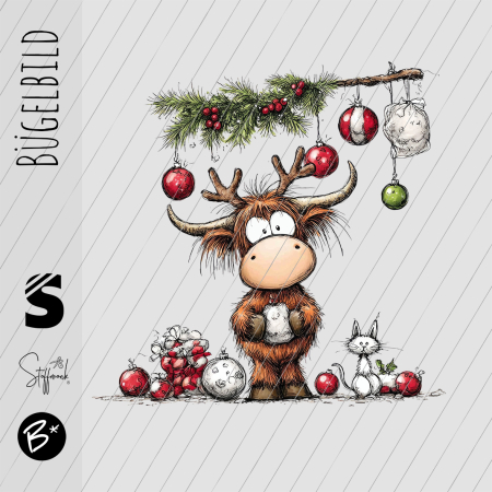 Bügelbild -  " Kuh unterm Zweig "