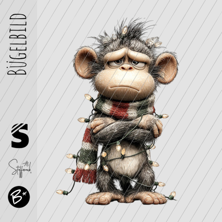 Bügelbild -  " Angry AFFE "