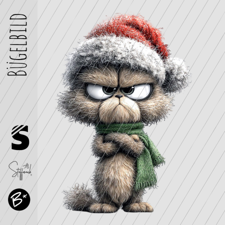 Bügelbild -  " Angry CAT "
