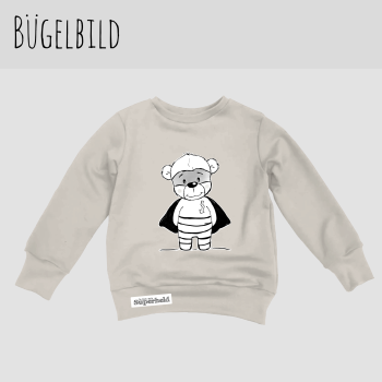 Bügelbild - "Paul der Bär - Superheld" - XaXelu Design