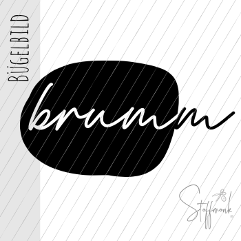 Bügelbild - Button - brumm