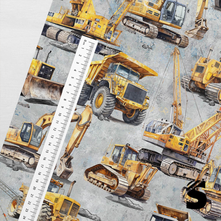 Baufahrzeuge Kombi  -  French Terry  (Reaktivdruck)