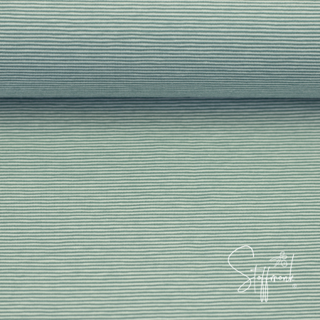 Jersey Streifen 1mm - Mint/weiß - Bella von Swafing