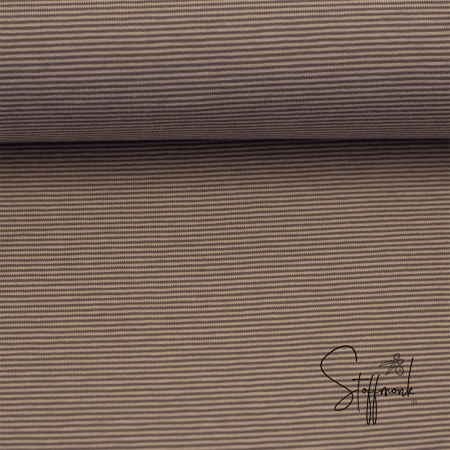 Jersey Streifen 1mm - Sand/Schlamm - Bella von Swafing