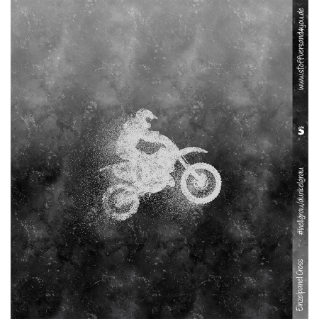 Ep - EINZEL Panel - CROSS  #hellgrau/dunkelgrau - Bio Jersey