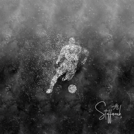 Ep - EINZEL Panel - FUSSBALL #hellgrau/dunkelgrau - Bio Jersey