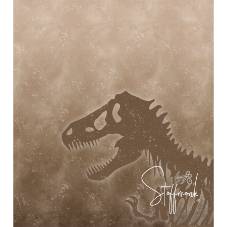 Ep - EINZEL Panel - " BEIGE/BRAUN - T-Rex groß " - Bio Jersey