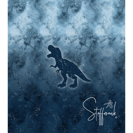 Ep - EINZEL Panel - DINO  " DUNKELBLAU " - Bio Jersey