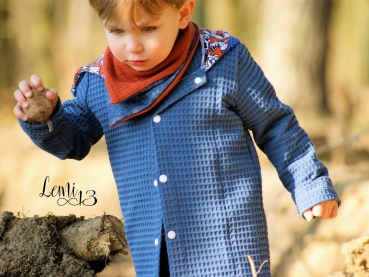 Waffelstoff Baumwolle Waffelpiqué Jeansblau