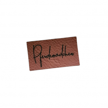 Label - "Pferdemädchen" -  ca. 2,5 cm x 4 cm - Kunstleder ++ Farbauswahl ++