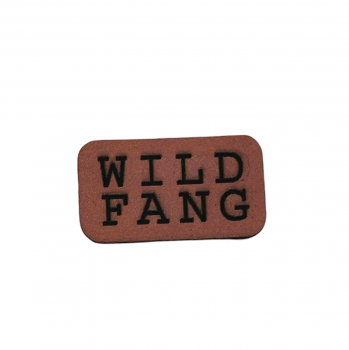 Label - "WILD FANG" OUTLINE - ca. 3  cm breit - Kunstleder ++ Farbauswahl ++
