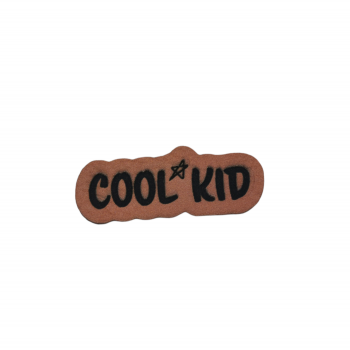 Label - "Cool Kid + STERN" OUTLINE - ca. 4  cm breit - Kunstleder ++ Farbauswahl ++