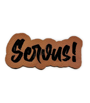 BIG Label - "Servus" OUTLINE - ca. 4 cm x 8,5 cm - Kunstleder ++ Farbauswahl ++