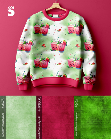 Melonenshake (MIT GESICHT) - Bio Jersey