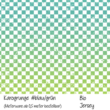 Karogrunge #grün/blau - Bio Jersey