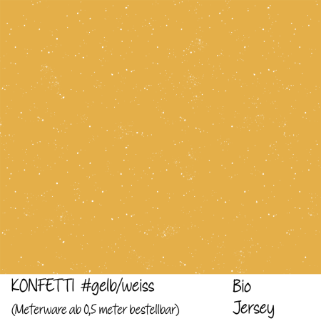 Konfetti #gelb/weiss - Bio Jersey