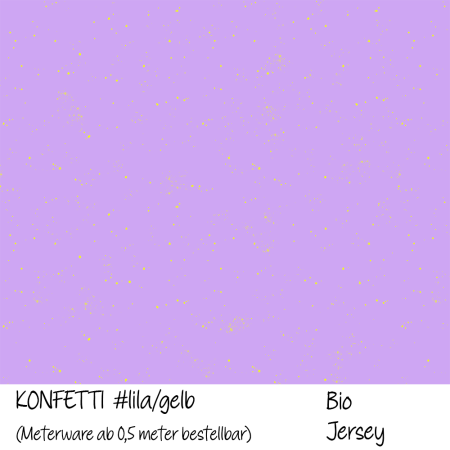 Konfetti #lila/gelb - Bio Jersey