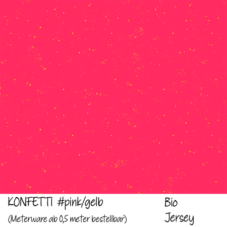 Konfetti #pink/gelb - Bio Jersey