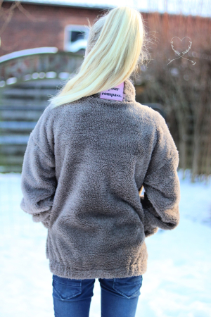 Doubleface Plüsch/Fleece - Schlamm