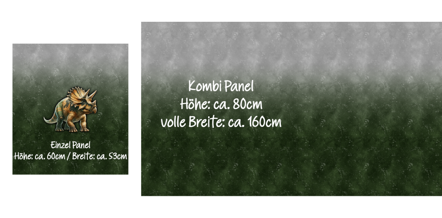 Ep - EINZEL Panel - " DUNKELGRÜN " - Bio Jersey