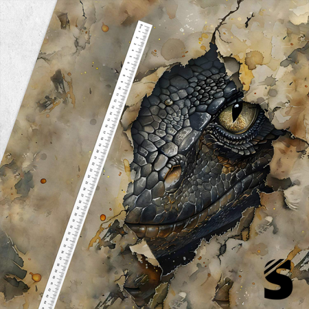 PANEL (groß) Mystic Dragon -  French Terry  (Reaktivdruck)