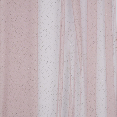 Soft Tüll - Altrosa - Glitzer Gold