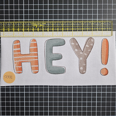 P002 - Patch HEY! - ca. 20 cm - 3,50 €