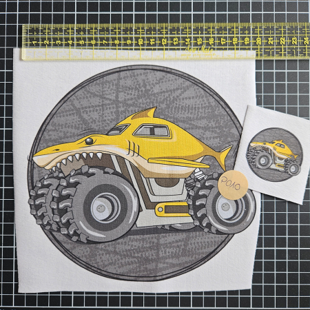 P010 - Patch SET - Monstertruck gelb - 19cm + 5cm - 4,50 €