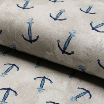 BIO Sweat French Terry - Anker - Grau