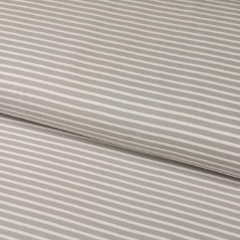 Baumwoll Jersey Streifen Grau 5mm / Weiß 3 mm