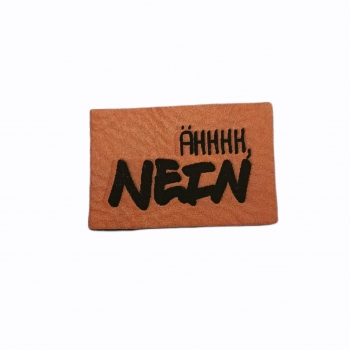 Label - ÄHHHH NEIN - ca. 2,5 cm x 3,5 cm - Kunstleder ++ Farbauswahl ++