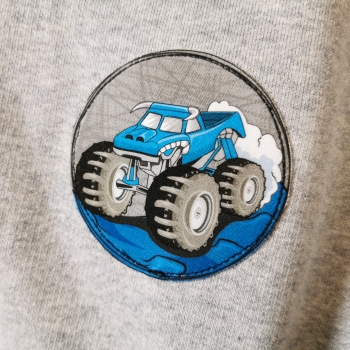Patch / Aufnäher  - Monstertruck Hörner - Blau
