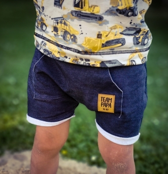 Label - Team Papa - THE BEST - ca. 3cm x 3,5cm - Kunstleder ++ Farbauswahl ++